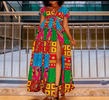 Load image into Gallery viewer, African Abstract Print Women's Dress