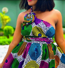 Load image into Gallery viewer, African Circle Print Women's Dress