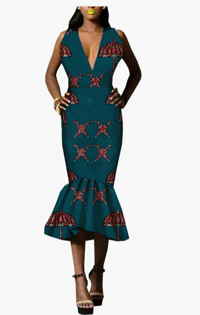 African Print Plus size dress ARA AFRICAN COUTURE LLC African Print Plus size dress ARA AFRICAN COUTURE LLC