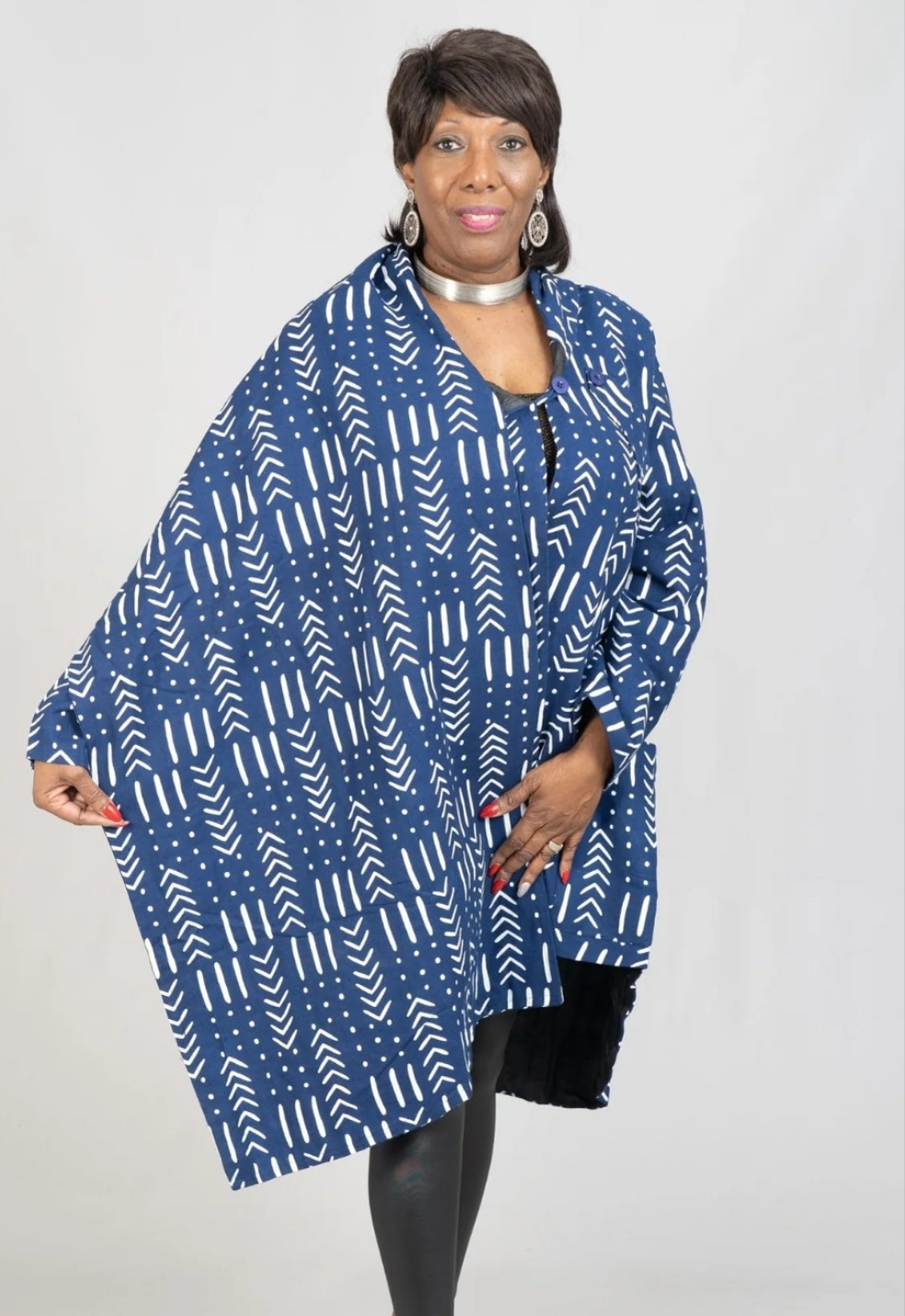 Tribal Jacket with a side Capelet