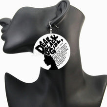 Load image into Gallery viewer, DEAR BLACK GIRL EARRINGS
