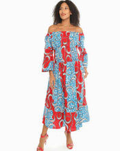 Load image into Gallery viewer, African Print Women&#39;s Dress With Flair Sleeves
