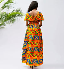 Load image into Gallery viewer, African Kente Print Women&#39;s Dress
