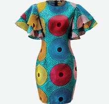 Load image into Gallery viewer, Tutu African Circle Print Dress
