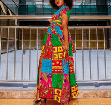 Load image into Gallery viewer, African Abstract Print Women&#39;s Dress
