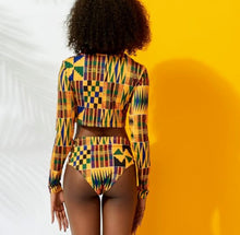 Load image into Gallery viewer, Women&#39;s Kente Print Swimming Suit sets
