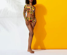 Load image into Gallery viewer, Women&#39;s Kente Print Swimming Suit sets
