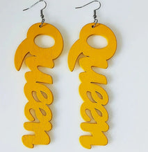 Load image into Gallery viewer, Queen Wooden Earrings
