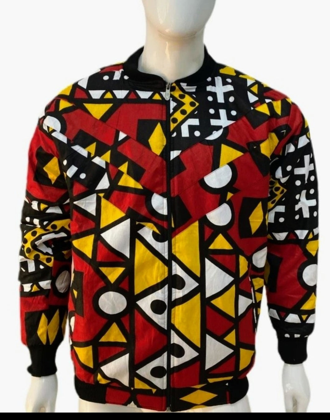 Authentic African Print Puffer Jacket-UNISEX