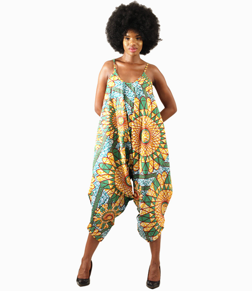 Women's Dashiki Print Romper