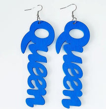 Load image into Gallery viewer, Queen Wooden Earrings
