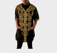 Load image into Gallery viewer, African Print Linen Top With Embodery-Unisex
