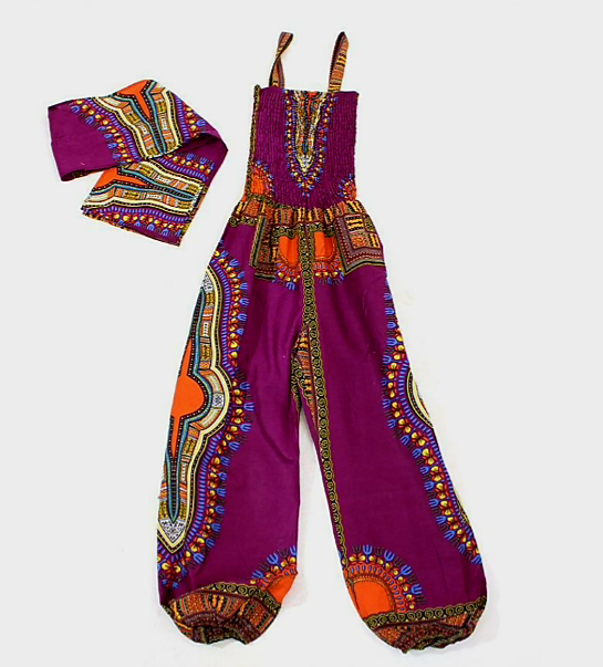 African Print Dashiki Romper