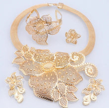 Load image into Gallery viewer, Dubai Gold Plated Necklace costume set
