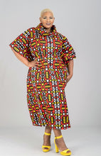 Load image into Gallery viewer, African Print Women&#39;s Boubou Dress With Turtle Neck
