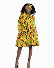 Load image into Gallery viewer, African Print Umbrella Dress
