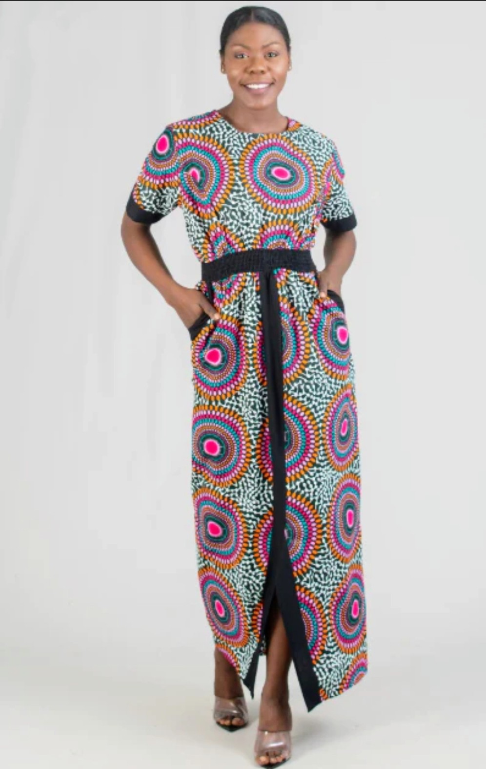 Sade African Print Circle Dress