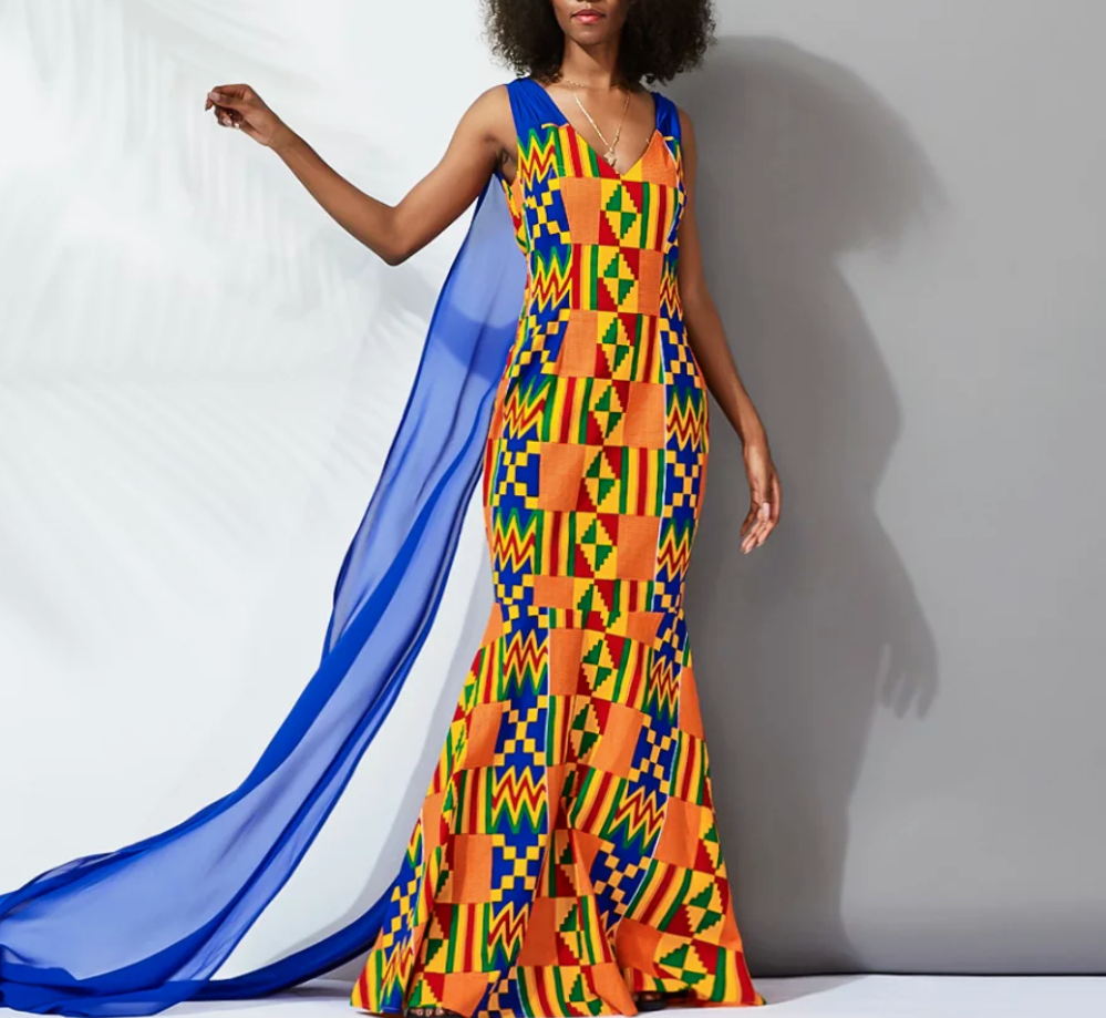 African Print Kente Dress