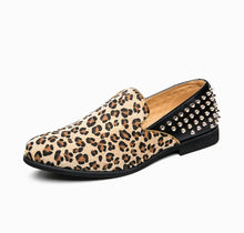 Load image into Gallery viewer, Leopard With Rhinestones Men&#39;s Loafer
