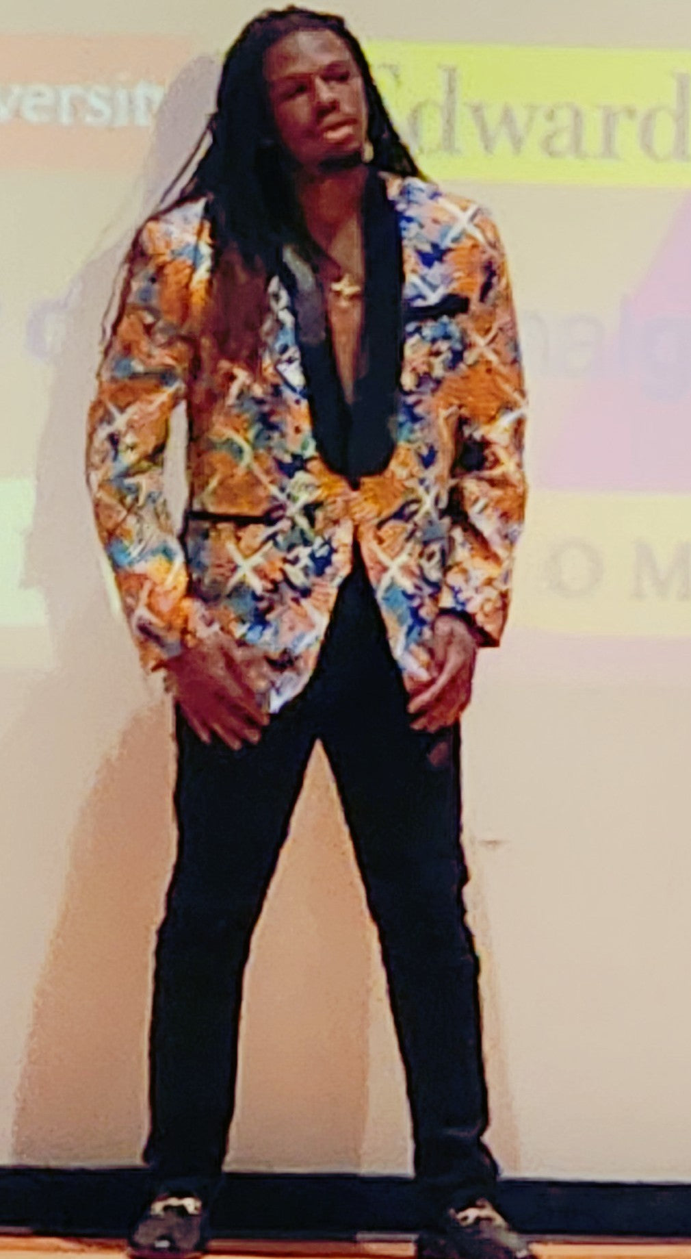 African Print Men's Blazer