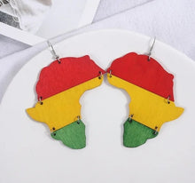 Load image into Gallery viewer, Map of Africa Earrings
