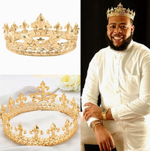 Load image into Gallery viewer, Unisex Gold Plated Crown
