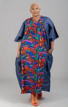 Load image into Gallery viewer, Demin With African Print Dress
