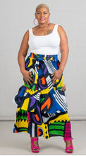 Load image into Gallery viewer, Authentic African Print Tiered Skirt
