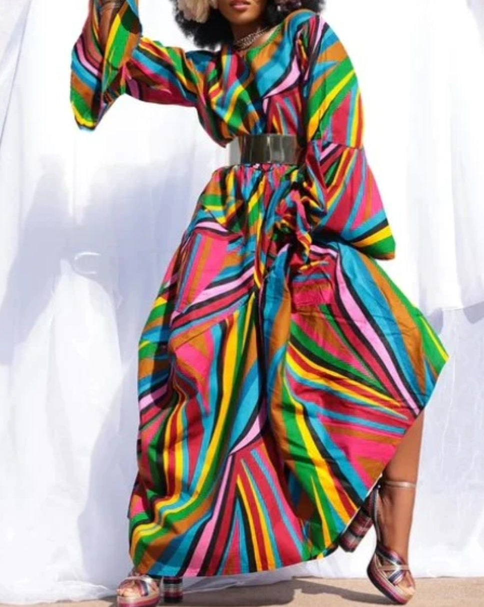 Shasha African Print Dress