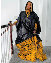 Load image into Gallery viewer, Rich African Bazin Dress With Lace
