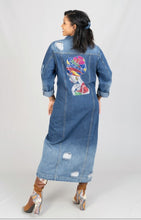 Load image into Gallery viewer, Demin Dress With Rhinestones
