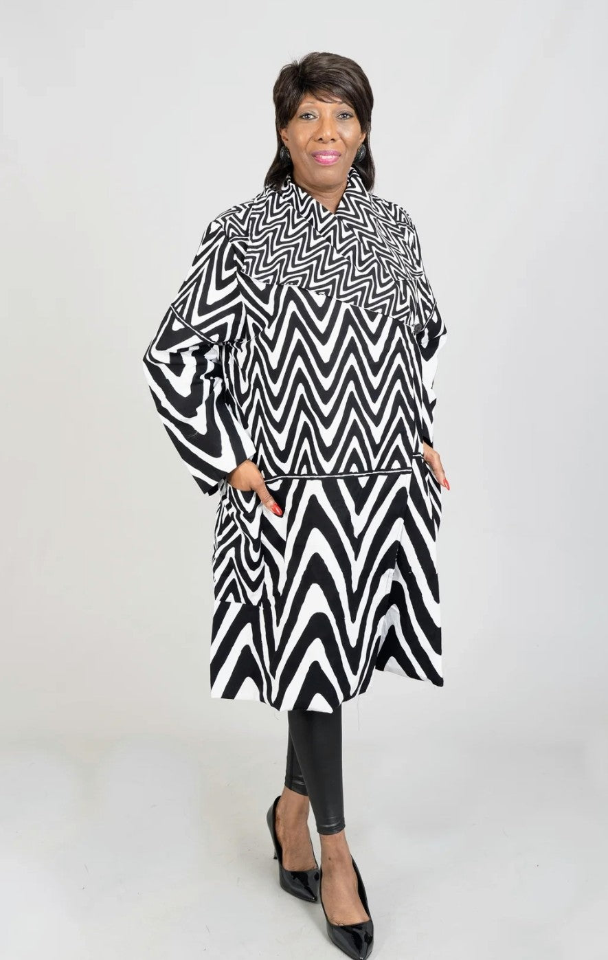 Tribal Jacket Dress With Belt