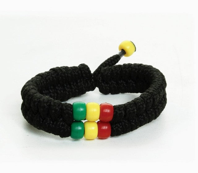 African Bead Shoelace Bracelet