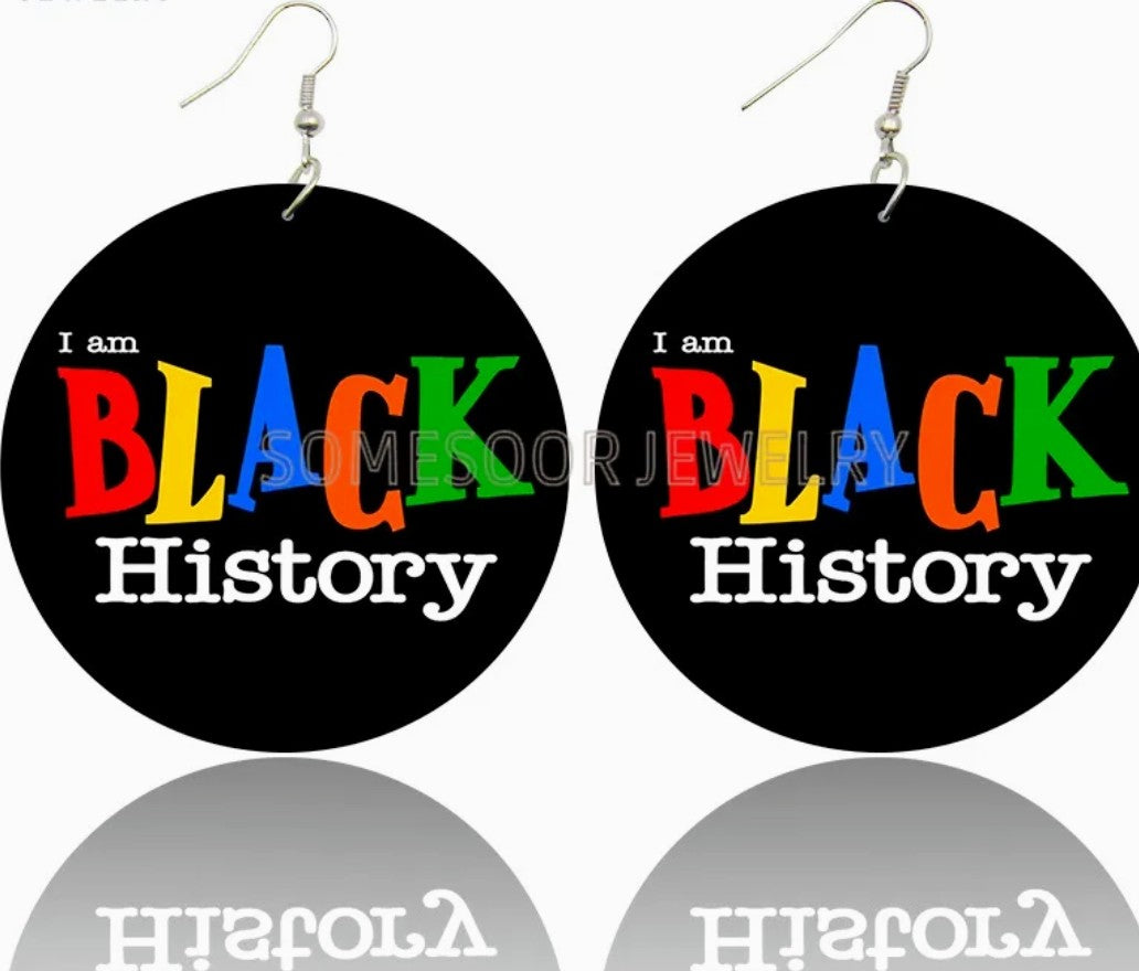 I Am Black History Earrings