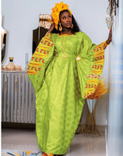 Load image into Gallery viewer, Quality African Bazin Print Boubou Dress
